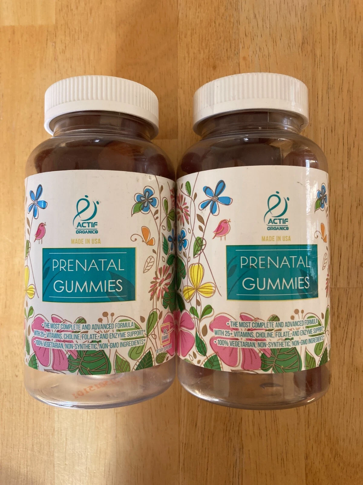 2x LOT Prenatal Gummies Multivitamin Organic USA 90 Ct Gummy Multi