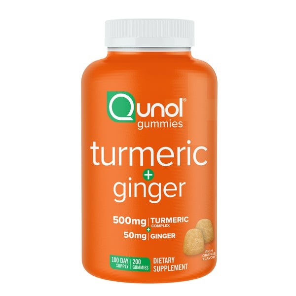 Qunol Turmeric Plus Ginger, 200 Gummies