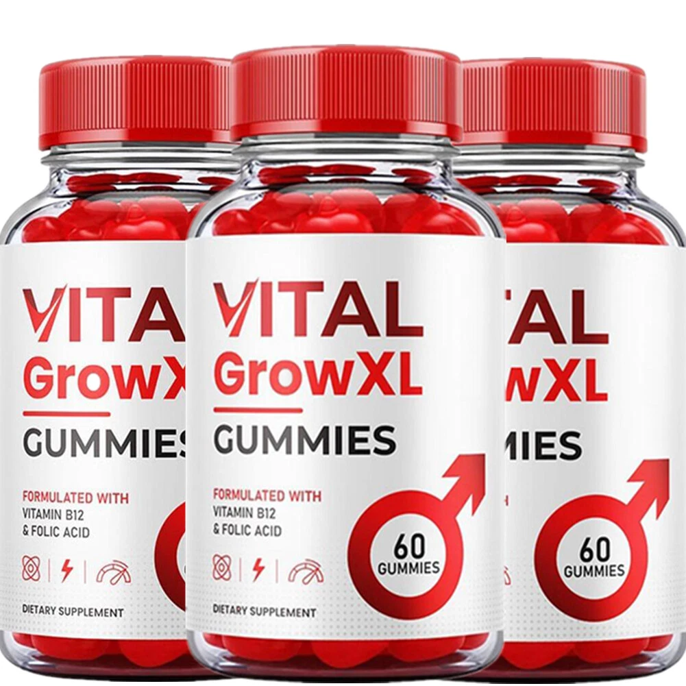 (3 Pack) Vital Grow XL Max Gummies VitalGrow XL Max Supplement (3Month Supply)NE