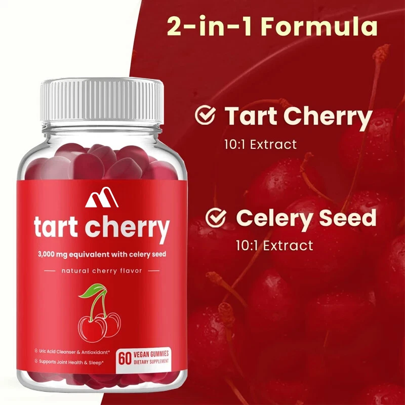3000mg Celery Seed Extract - Sour Tart Cherry Concentrated Vitamins Gummies