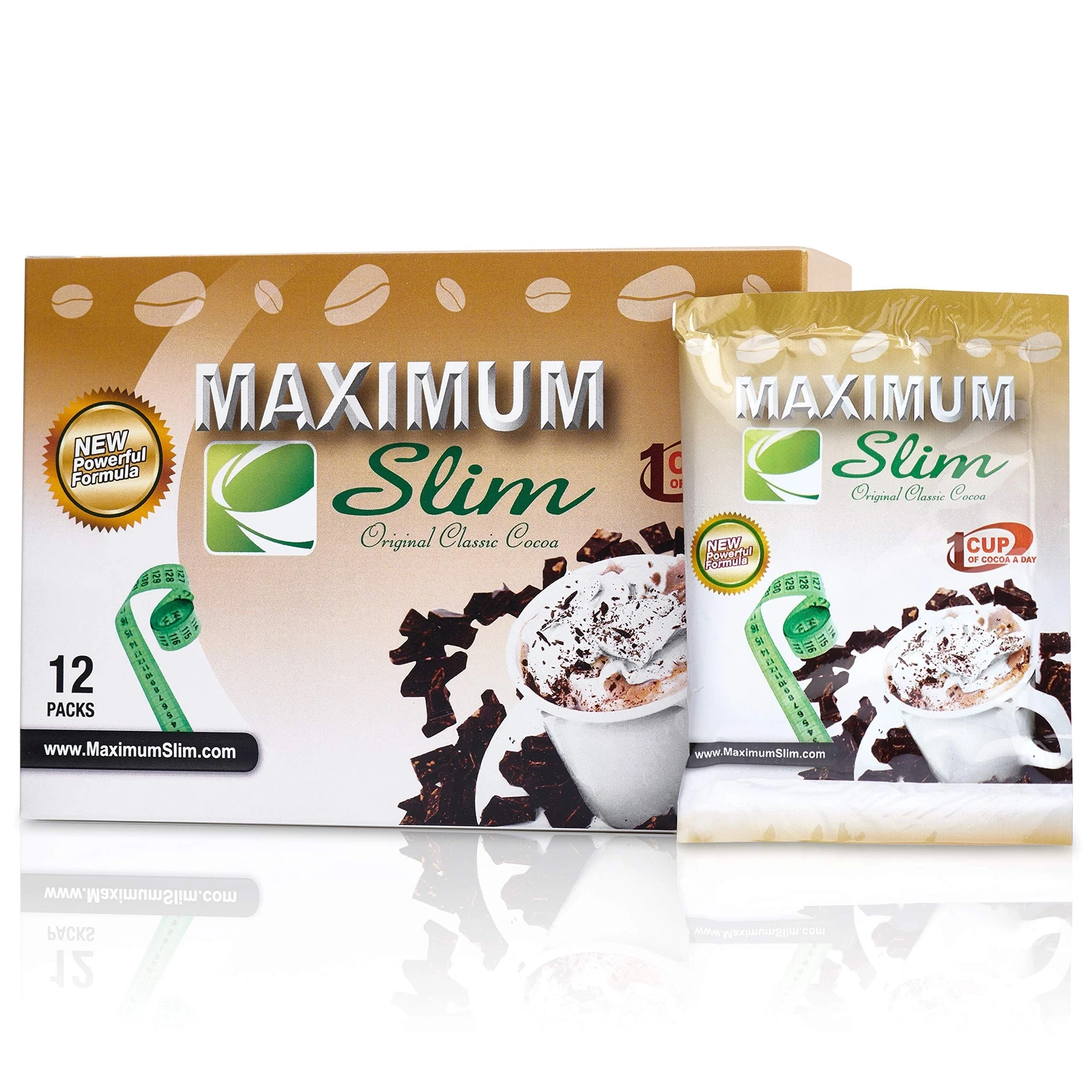 Maximum Slim Premium Instant Cocoa – Creamy Delicious 4-in-1 Formula with Nat...