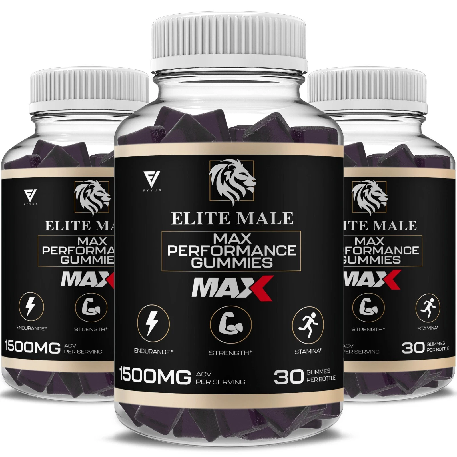 (3 Pack) Elite Male Max Gummies EliteMale Max Gummy Supplement (3 Month Supply)