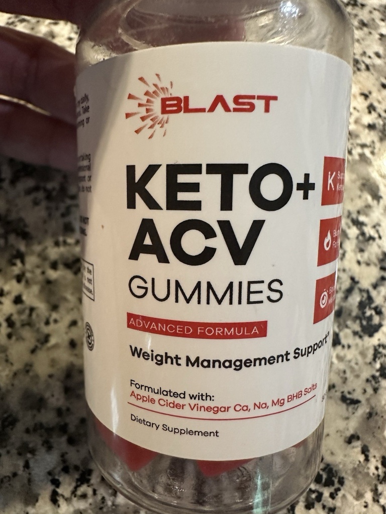 Blast Keto ACV Advanced Weight Support Burns Fat 30 Count Gummies Exp 02/27