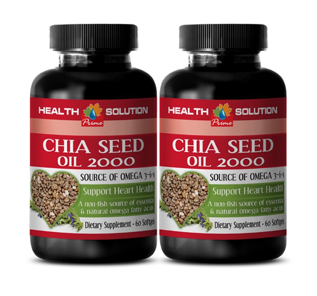 fat loss products- CHIA SEED OIL 2000 - chia seed pills- 2 Bottles(120 Softgels)
