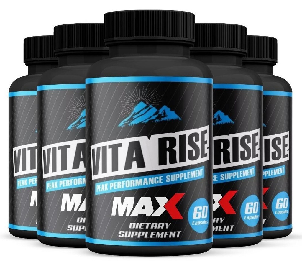 (5 Pack) Vita Rise MAX for Men, Vita-Rise Male Health Pills, Enhancement Formula