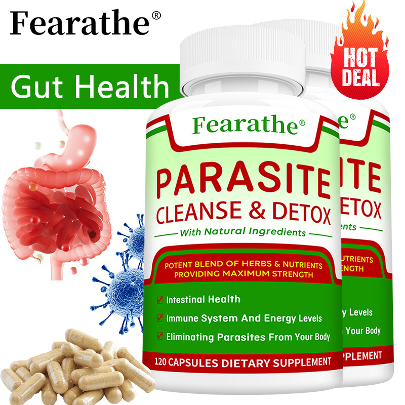 Parasite Cleanse & Detox 120 Capsules - Supports gut health, balanced immunity