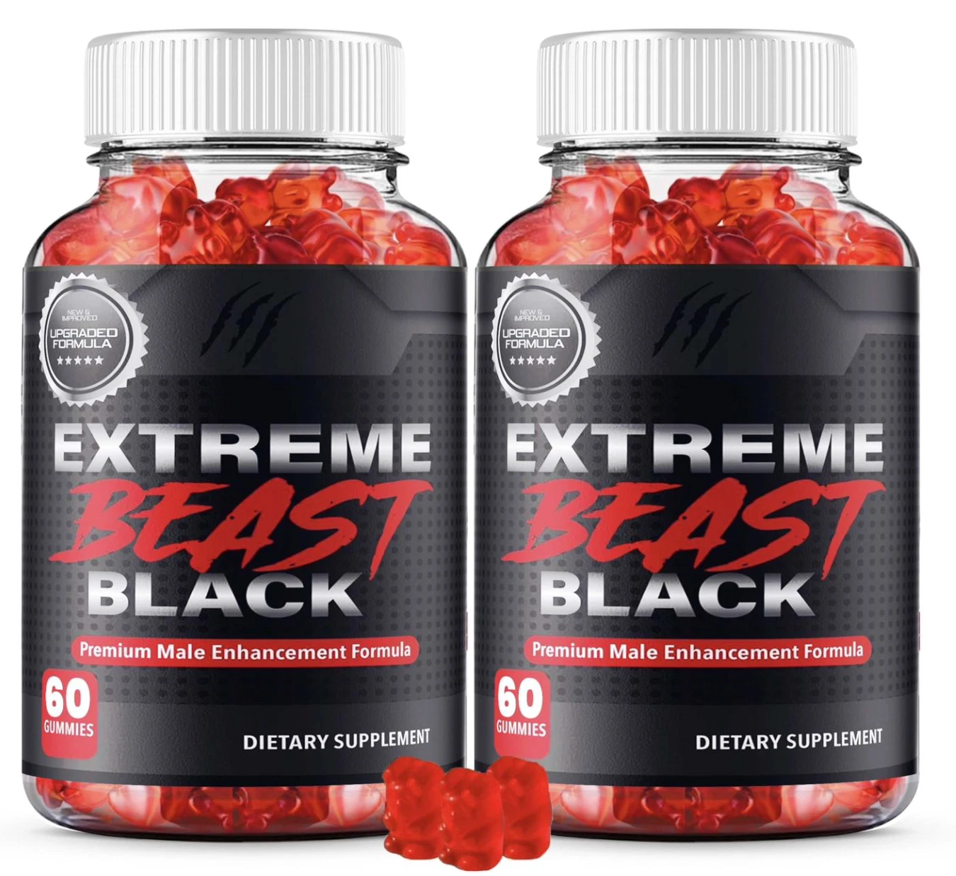 Extreme Beast Black Gummies Male Enhancement Formula (120 GUMMIES) -2 PACK