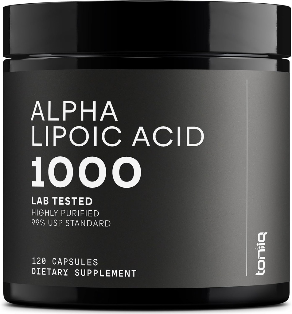 Toniiq 1000mg Ultra High Strength Alpha Lipoic Acid 120 Count (Pack of 1)