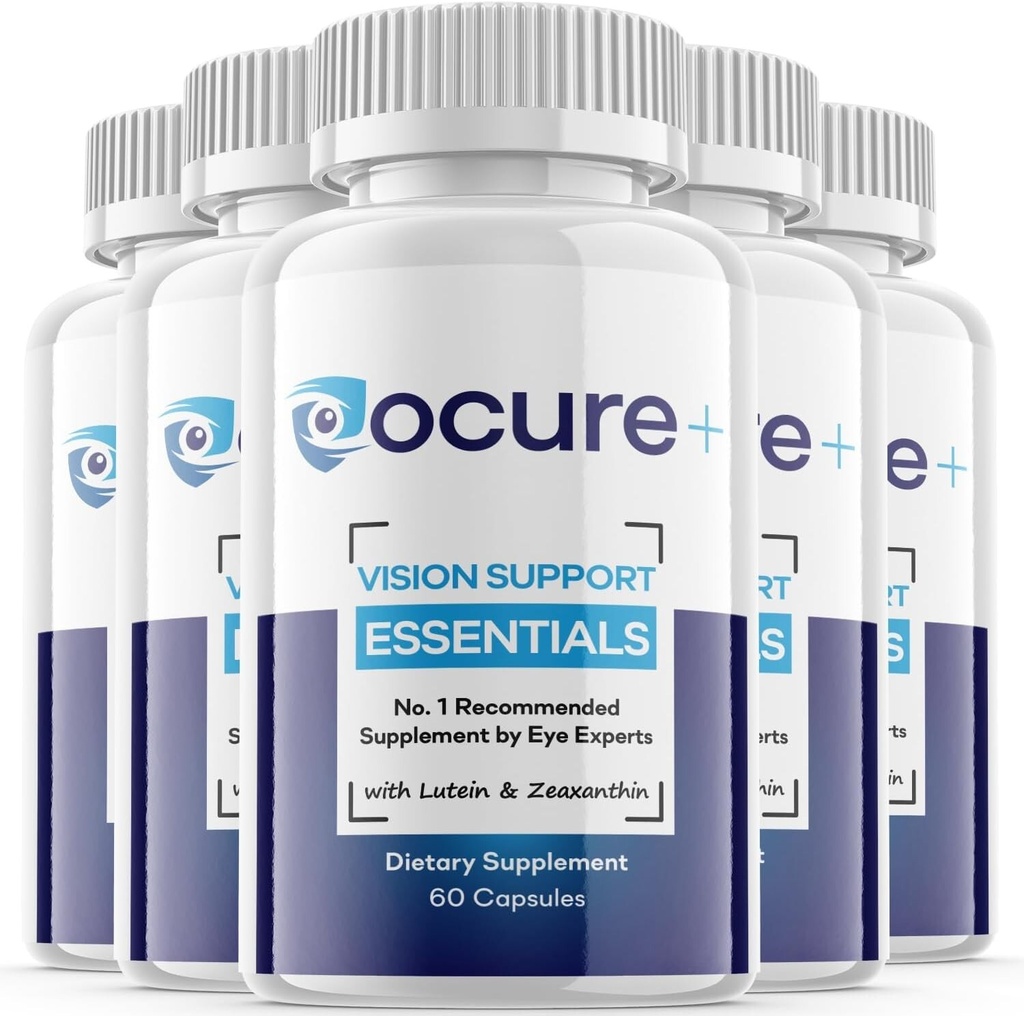 (5 Pack) Ocure+ Vision Supplement Pills - Support Healthy Vision & Eye Sight