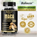 Organic Maca Root 120 Capsules Peruvian Maca Extract Enhances Energy