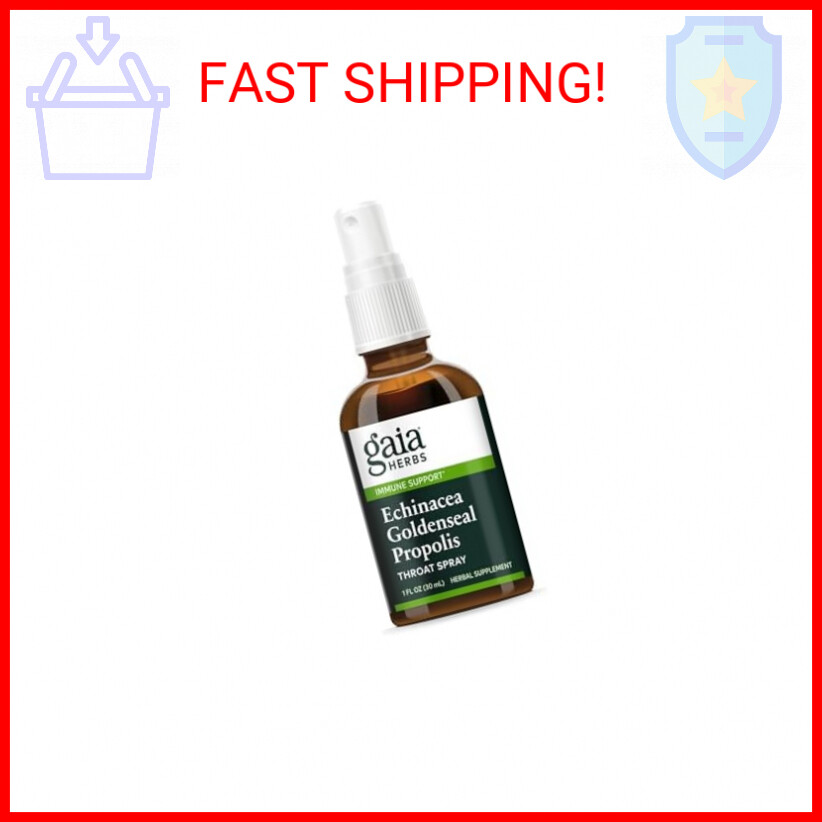 Gaia Herbs Echinacea Goldenseal Propolis Throat Spray - for Immune Support & Thr