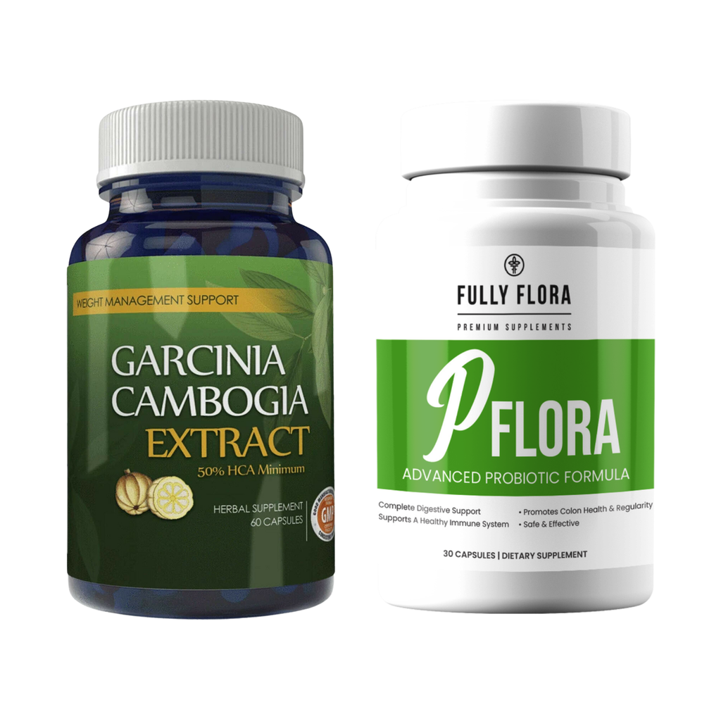 Garcinia Cambogia Extract Weight Loss Pills & Flora Probiotic Immune Supplement