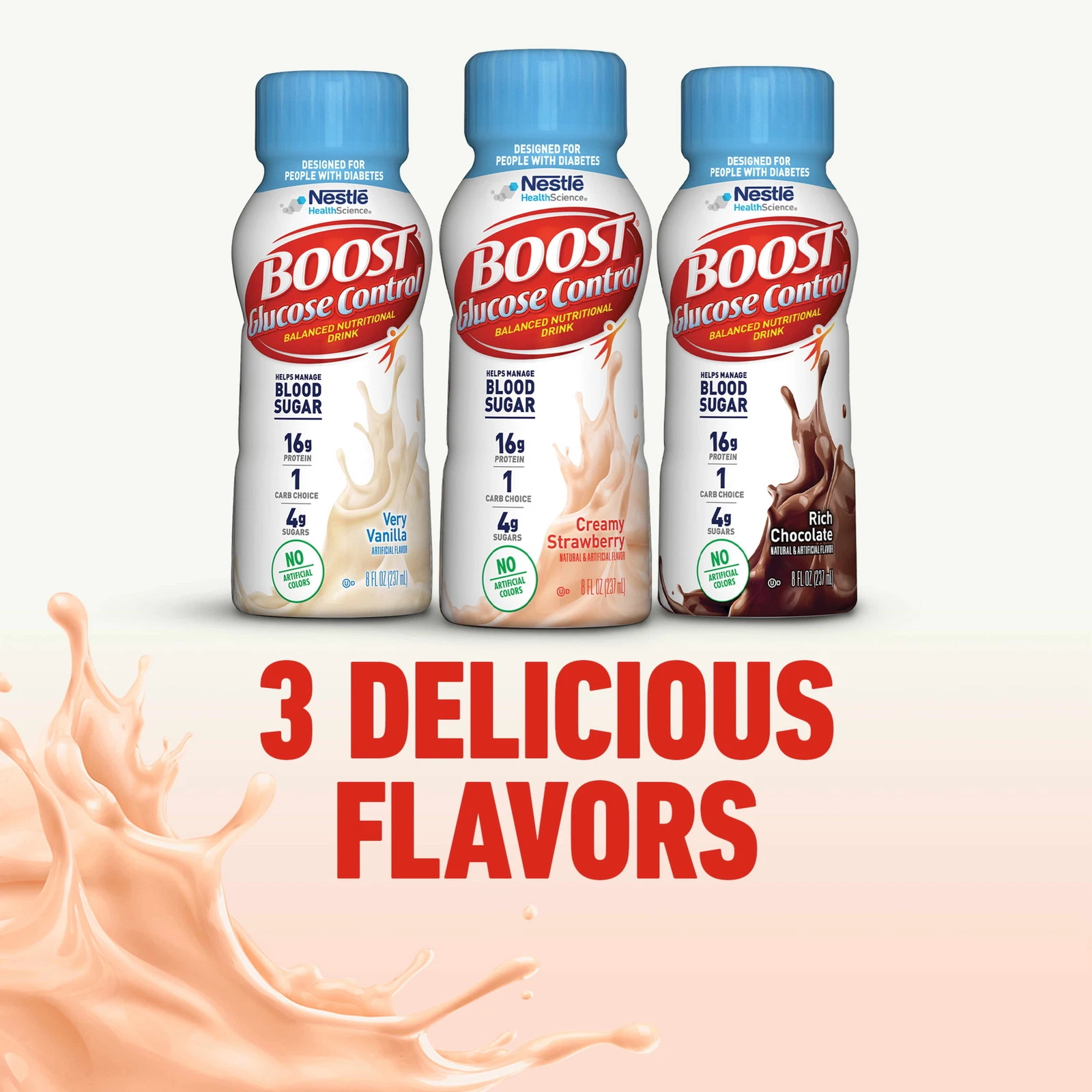 BOOST Nutritional Drink Protein Shakes, Creamy Strawberry, 8 fl oz, 6 Pack