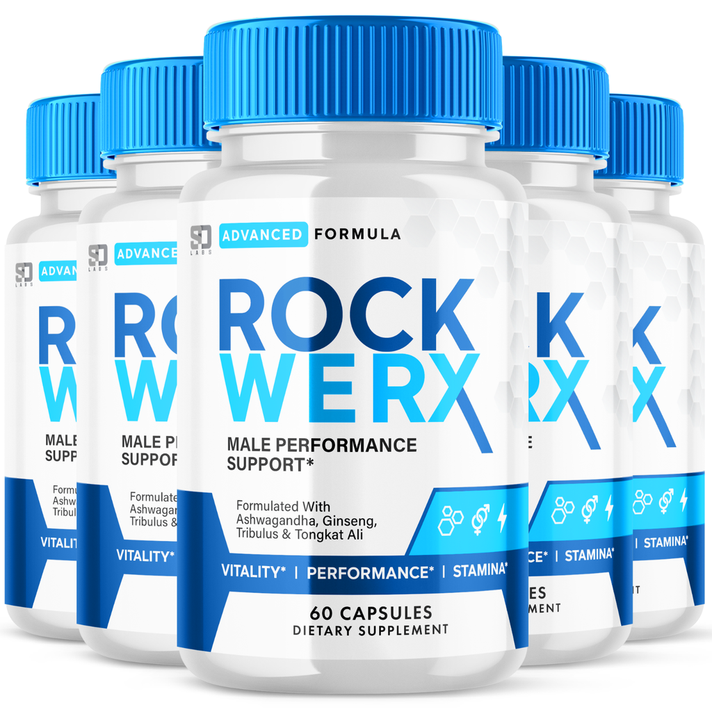(5 Pack) Rock Werx Male Pills, Maximize Energy, Vitality & Stamina 300 Capsules