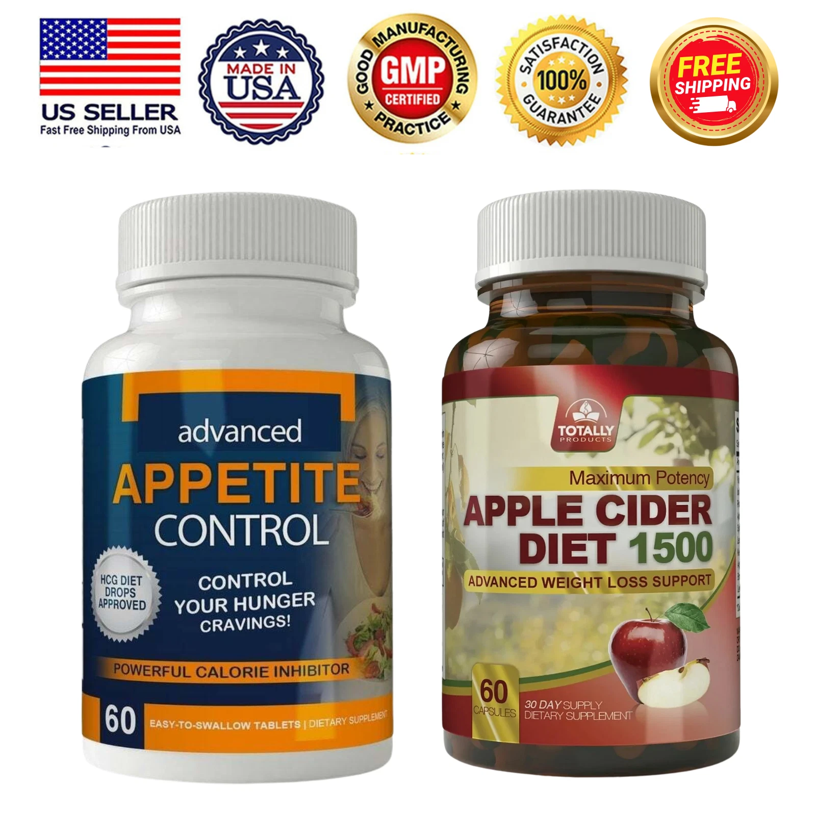 Appetite Control Fat Burner Supplements Apple Cider Vinegar Weight Loss Pills