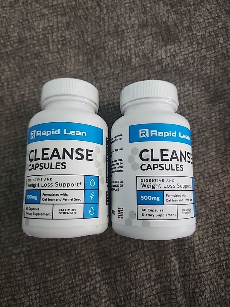 Rapid Lean Cleanse Capsules . Digestive Weight Loss Support Max Strgth Lot Of 2