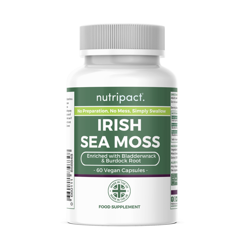 Sea Moss Capsules with Bladderwrack & Burdock Root High Strength UK Vegan
