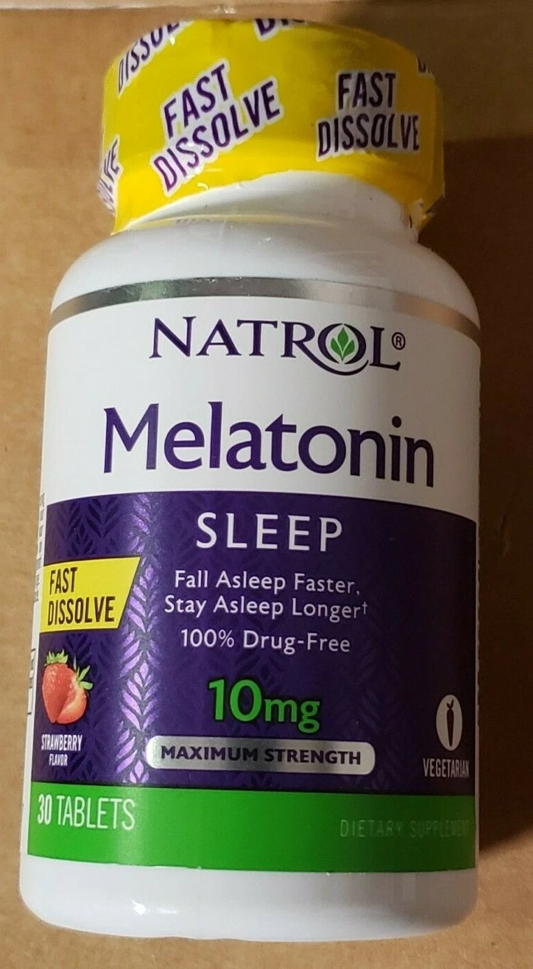 Natrol - Melatonin - SLEEP - 30 Tablets - 10mg - Strawberry - MAX - Exp 11/2026