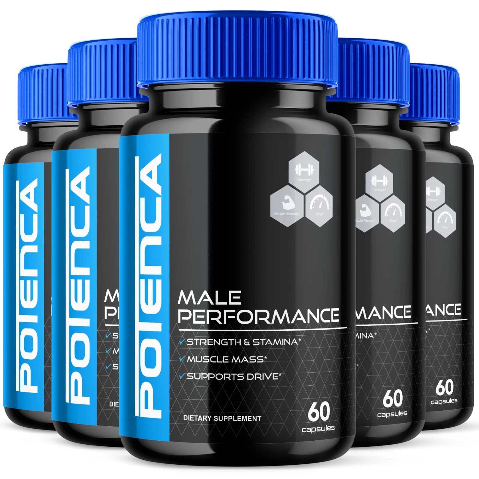 Potenca for Men Advanced Vitality Support Formula Supplement 300 Capsules