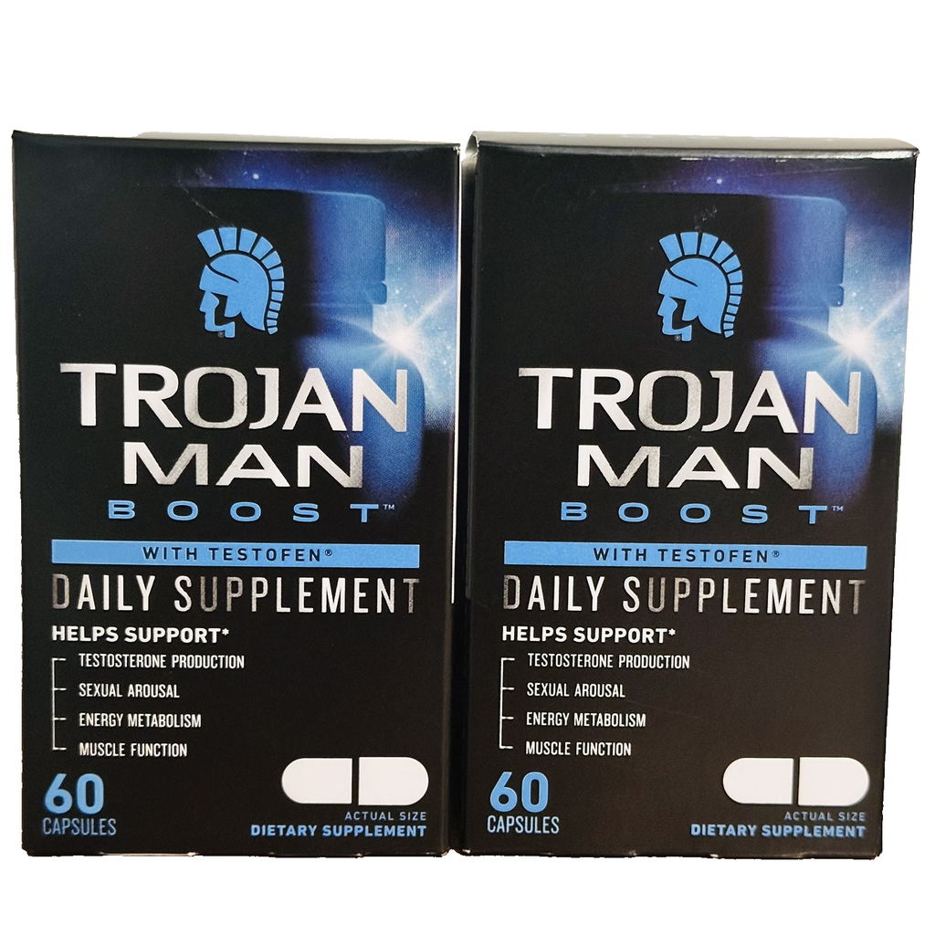 Trojan Man Boost Male Enhance Daily Supplement - 60 Capsules - Exp 10/25