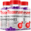 (3 Pack) Vigor Pump Gummies for Men Advanced Drive and Energy Support 180 Gums