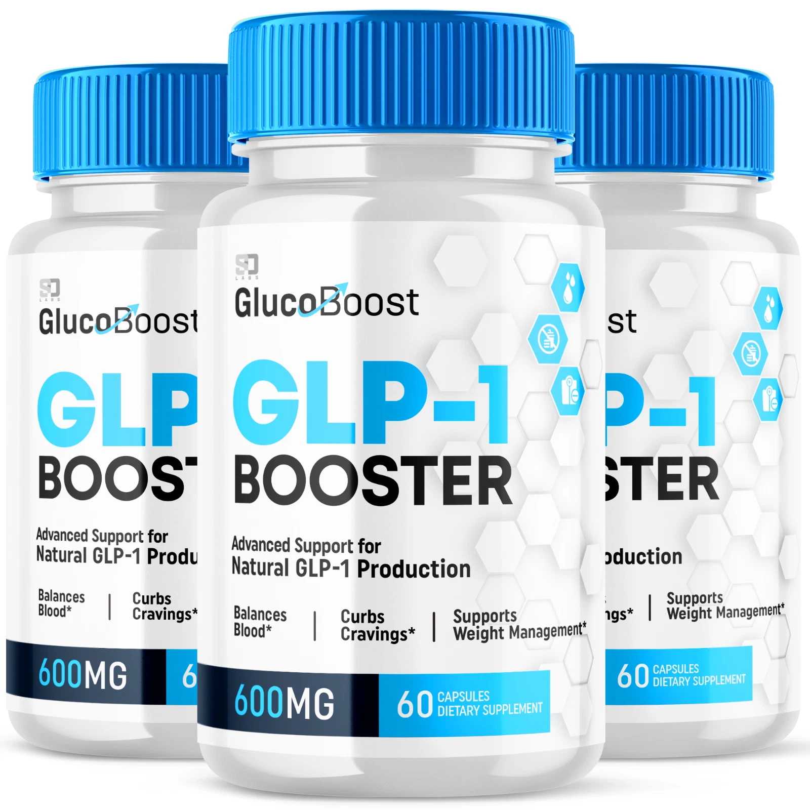 (3 Pack) GlucoBoost Pills - Gluco Boost Blood Health Support Formula - 180 Caps