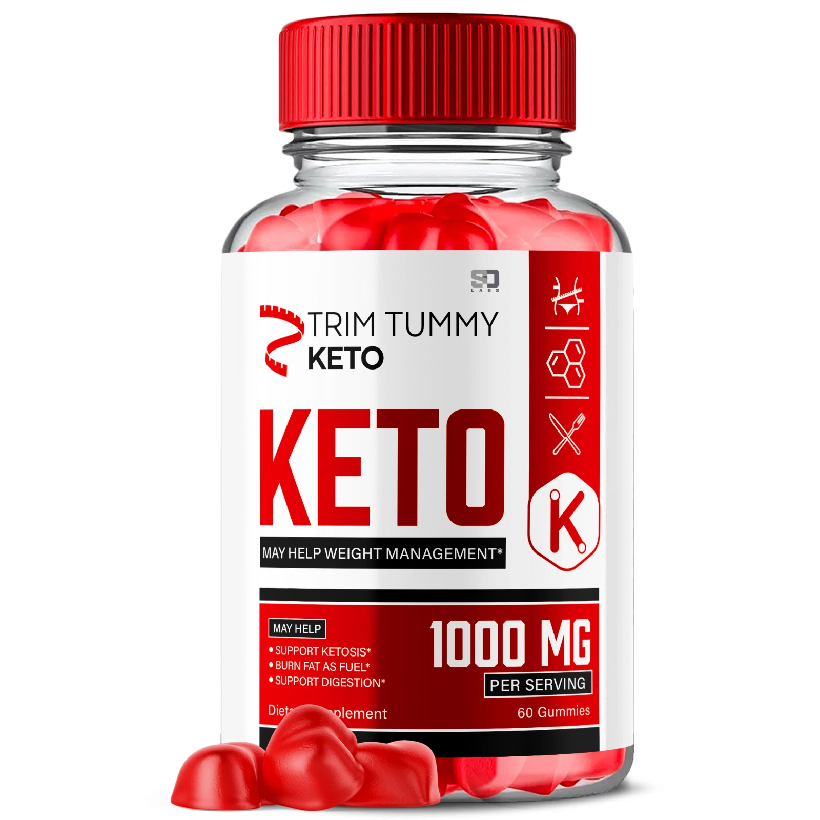 Trim Tummy Keto, Trim Tummy Keto ACV Gummies Advanced Weight Loss (60 Gummies)