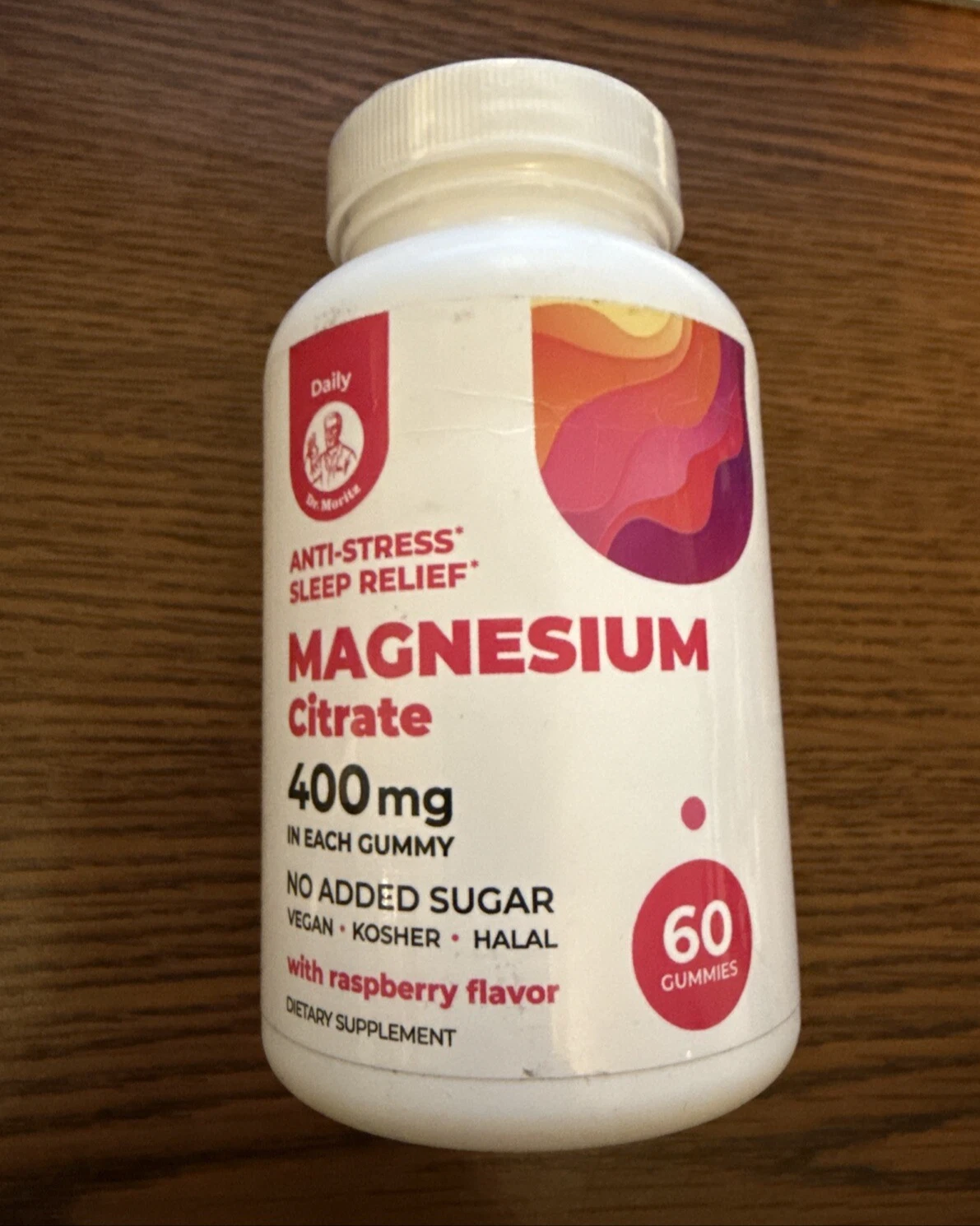 Magnesium Citrate Raspberry Gummies 60 Gummies -1 Per Serving EXP 11/26 NEW