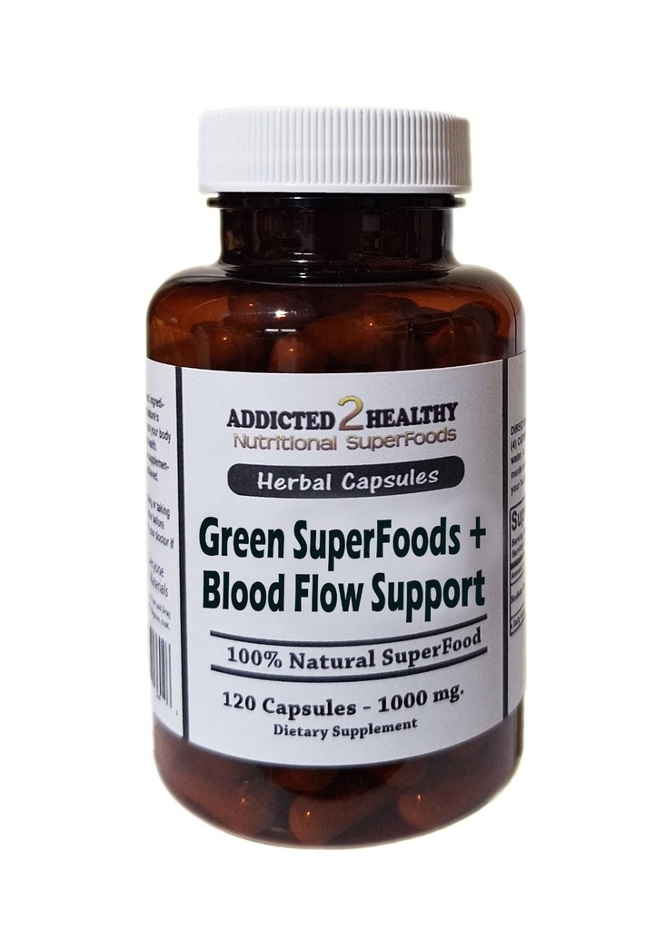 8-in-1 Green Superfood Blood Flow Support Caps - Beetroot,Ginger, Moringa + More