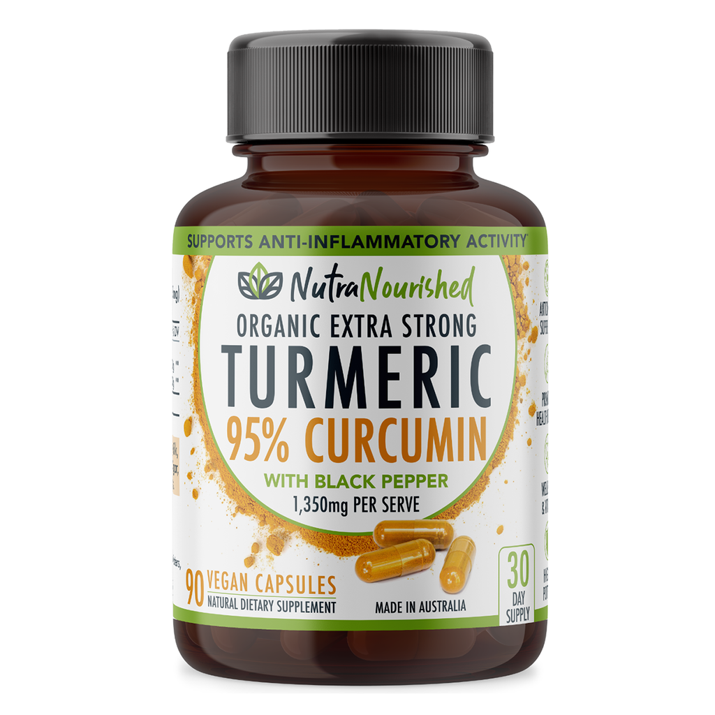 Turmeric 95% Curcumin Extract (1,350mg), Organic, with Black Pepper, Vegan Capsu