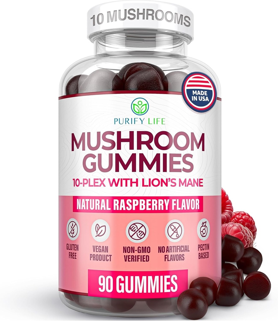 World's First Mushroom Complex Gummies - 10x Supplement w Lions...