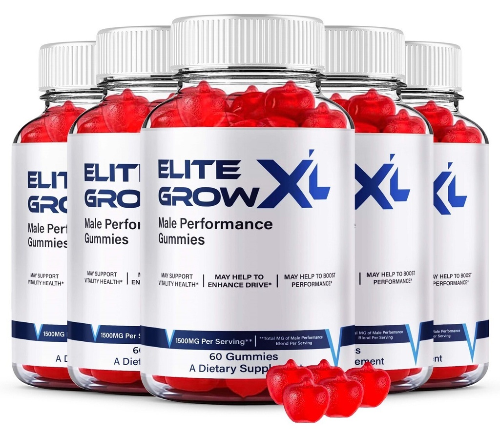 (5 Pack) Elite Grow XL Gummies for Men – EliteGrow XL Male Gummies All-Natural