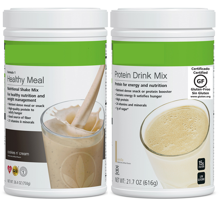 Protein vanilla and Formula 1 Healthy Meal Nutritional Shake Cookies and cream