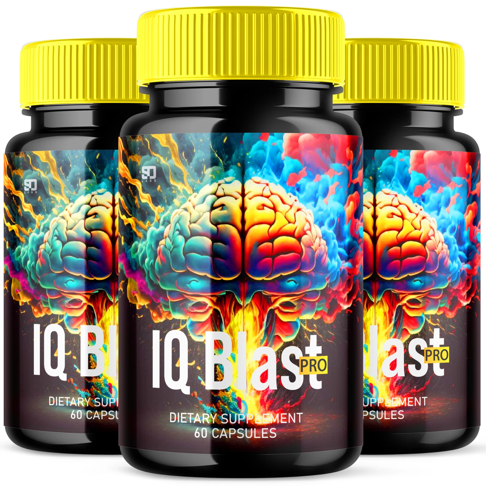 IQ Blast Pro Brain Supplement - Enhance Cognitive Function and Clarity (3 Pack)