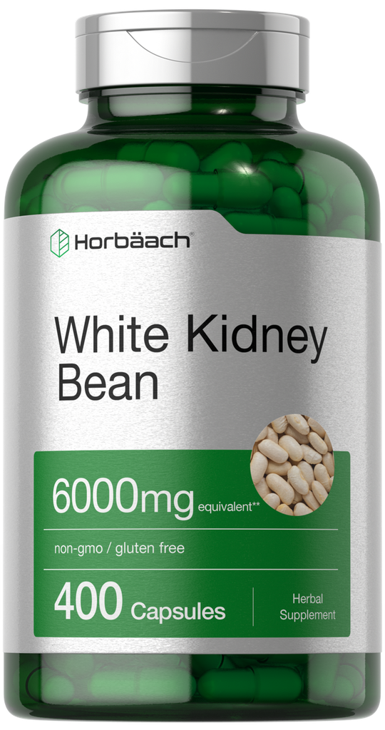 White Kidney Bean Extract Capsules | 6000mg | 400 count | Non-GMO | by Horbaach