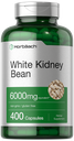 White Kidney Bean Extract Capsules | 6000mg | 400 count | Non-GMO | by Horbaach