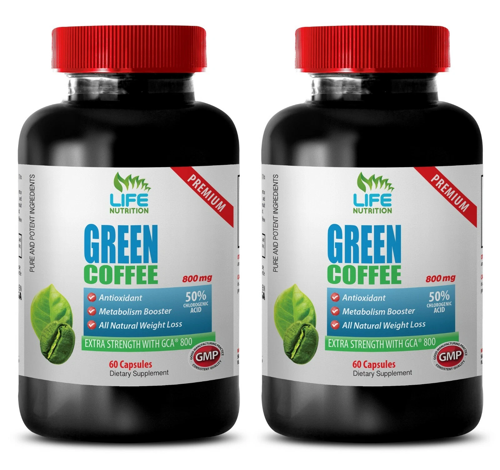 Pure Green Coffee Cleanse - Green Coffee Extract GCA 800mg - Lose Weight 2B