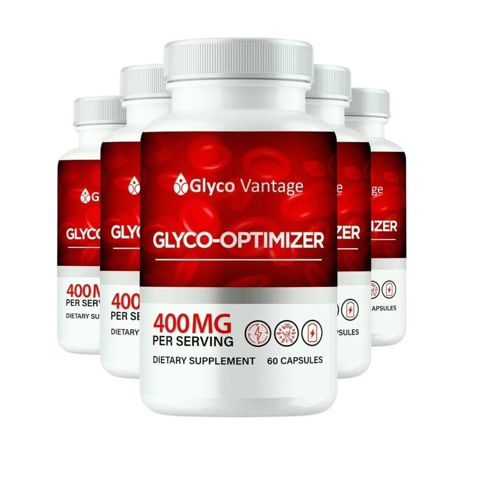 5-Pack Glyco Vantage Glyco Optimizer, GlycoVantage for Blood Sugar -300 Capsules
