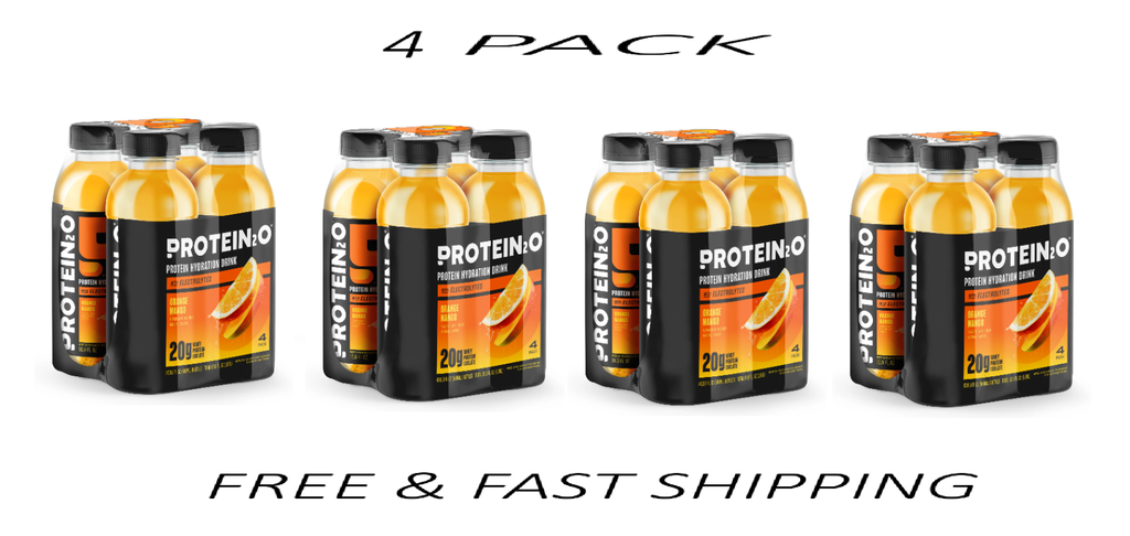 (4 PACK) Protein2o 20g Whey Protein Isolate Hydration Liquid Drink, 350mg.