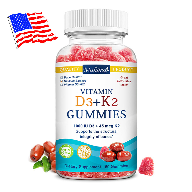 Vitamin K2 (MK7) with D3 1000 IU Supplement, BioPerine Capsules, Immune Health