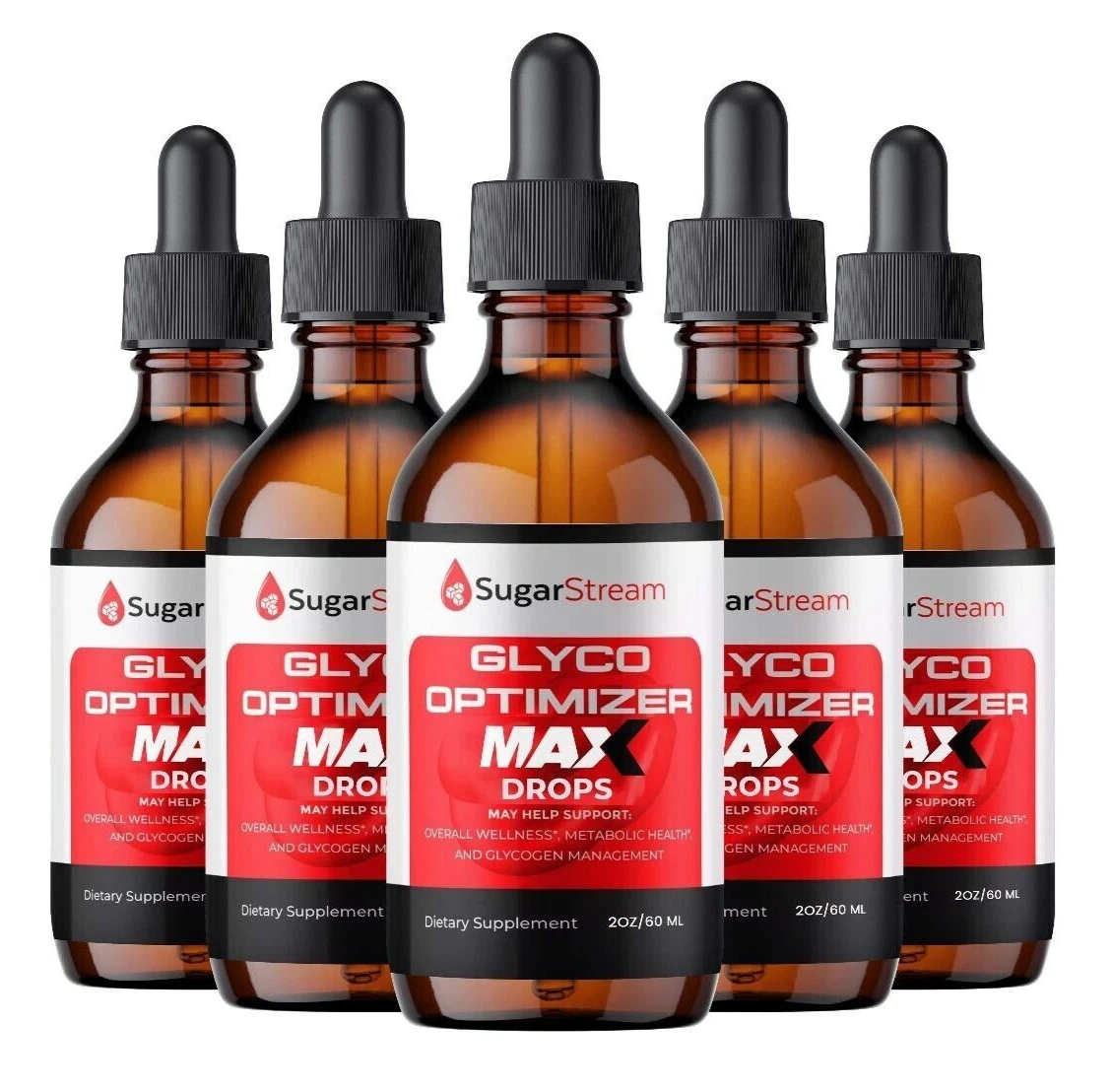 Sugar Stream Glyco Optimizer MAX Drops, SugarStream Drops ( 5 Pack )