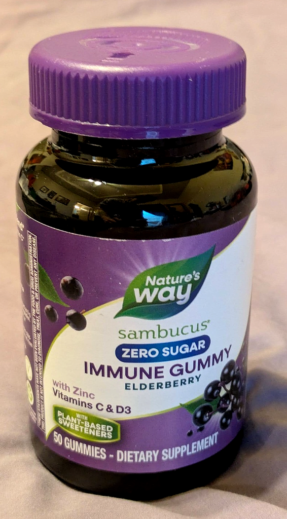 Nature’s Way Elderberry -Zero Sugar- Immune Gummy 50 Count Exp 10-31-25 Sambucus