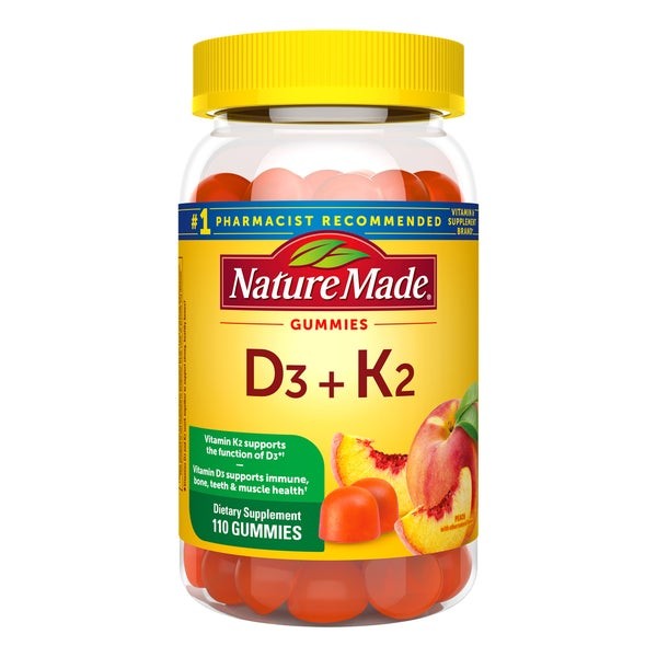 Nature Made D3 + K2 Gummies, 110 Gummies