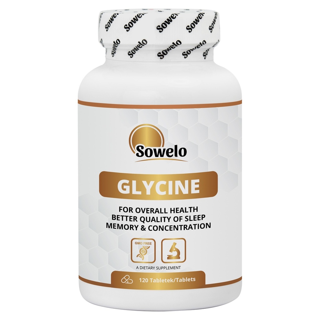 Glycine 750mg Tablets – Free Form Amino Acid for Sleep & Recovery – Sowelo