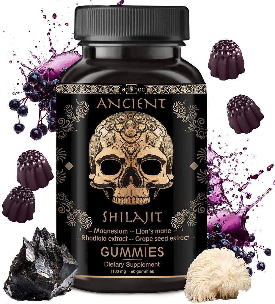 Ancient Shilajit Mushroom Gummies Immune/Energy Support Lion’s Mane Magnesium