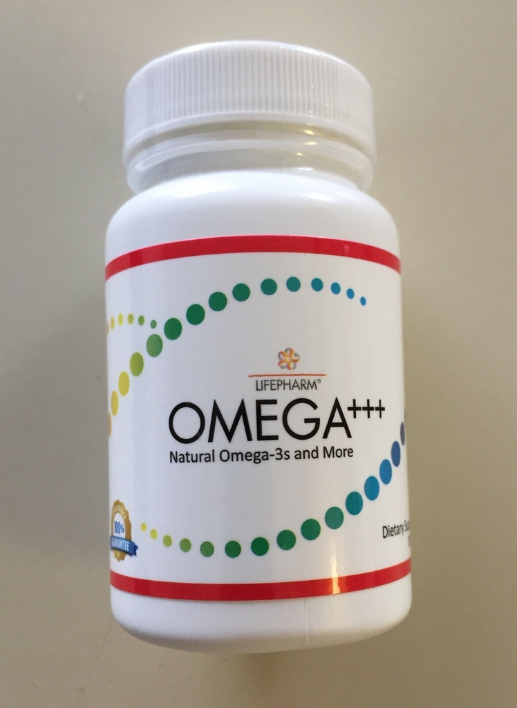 ONE Bottle LifePharm Omega+++ Dietary Supplement, 30 softgels.