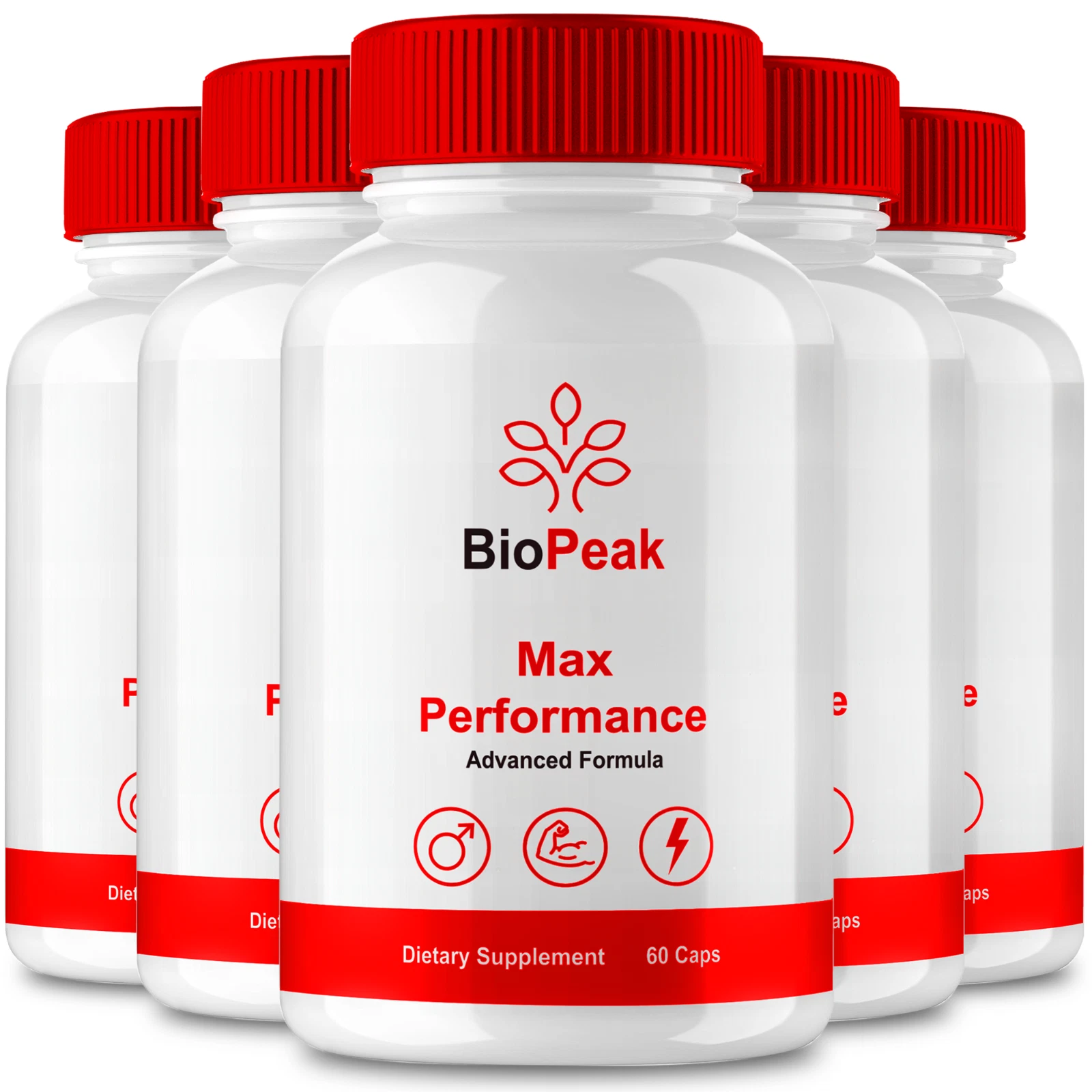 (5 Pack) BioPeak Capsules HGW Men Supplement Extra Strength (300 Capsules)