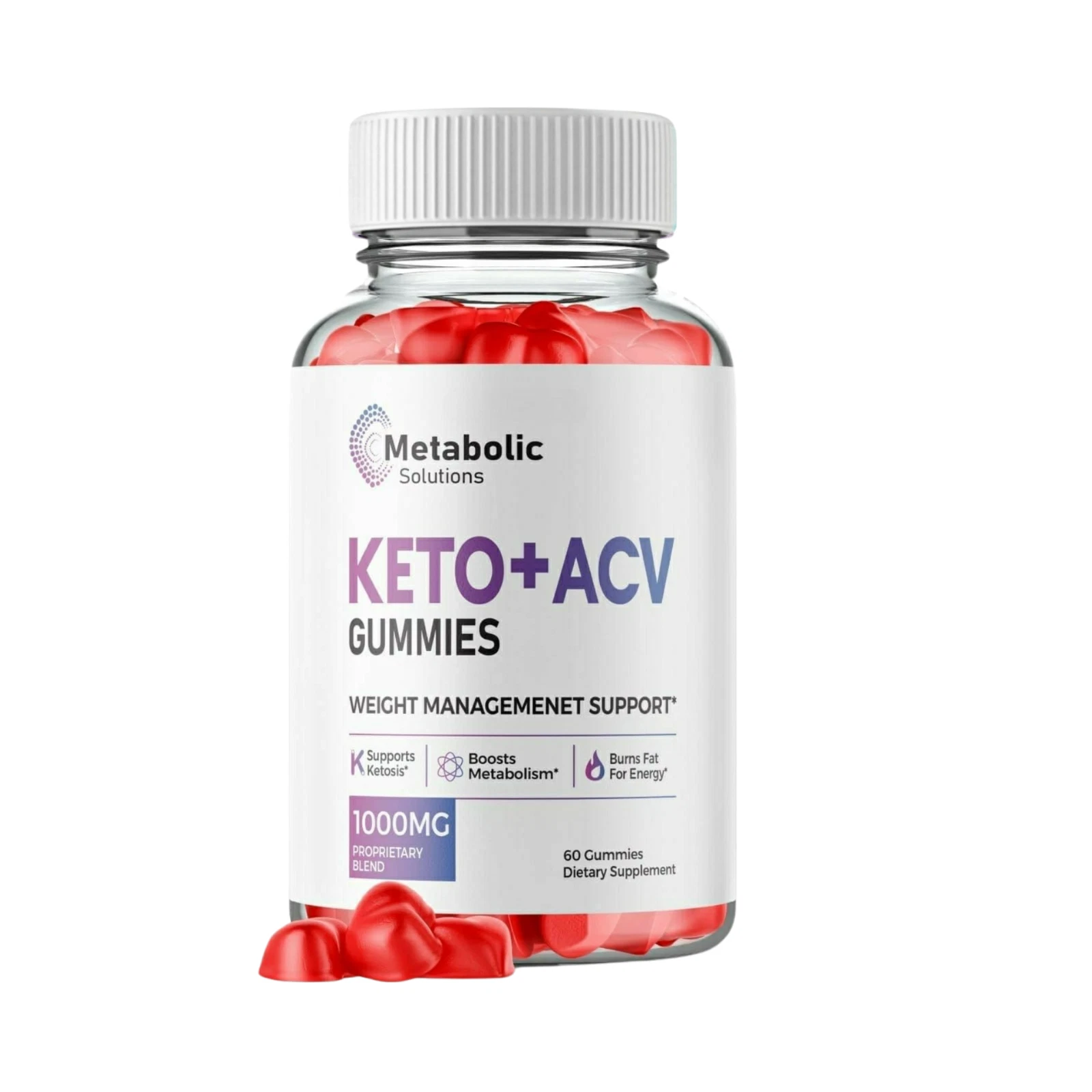 Metabolic Solutions Keto ACV Gummies For Weight Loss - 60 Gummies
