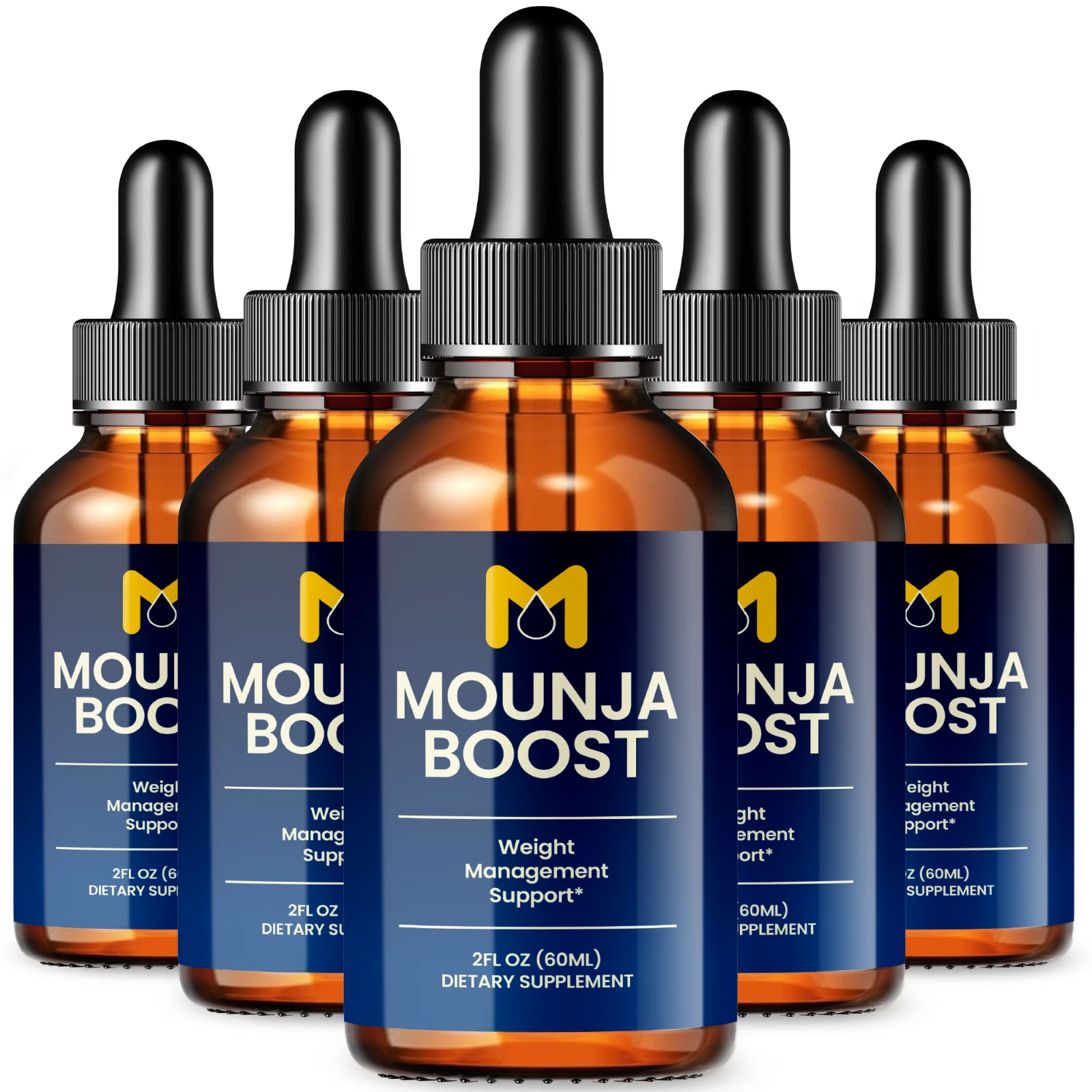 (5 Pack) MounjaBoost Drops Weight Management MounjaBoost Advanced Support (10oz)