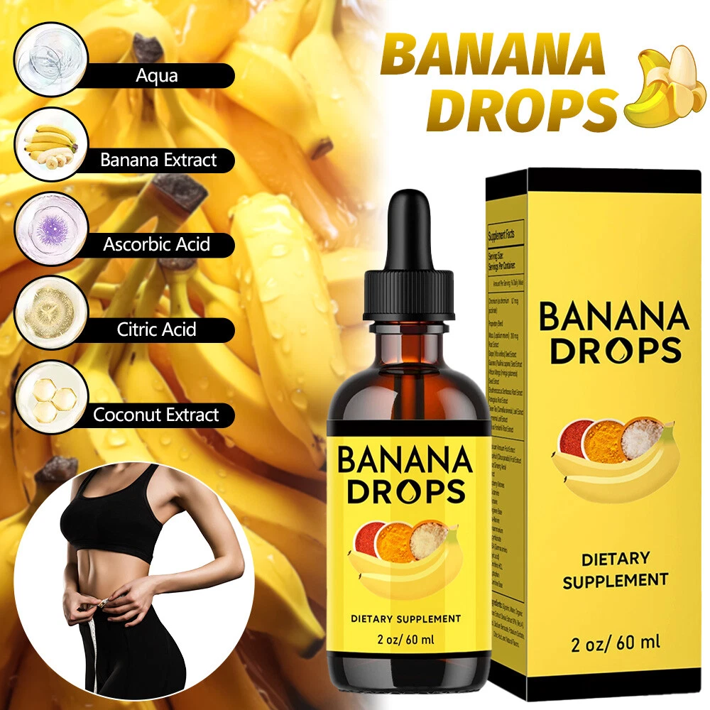 Banana Drops Advanced Formula for Weight Loss Liquid Supplement All Natural NEW!